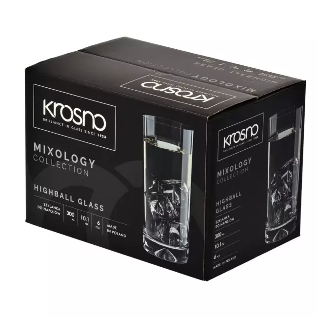 Szklanki do napojów Krosno Mixology 390 ml opakowanie